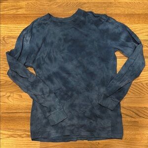 Blue Tie-Dye Long Sleeve Shirt